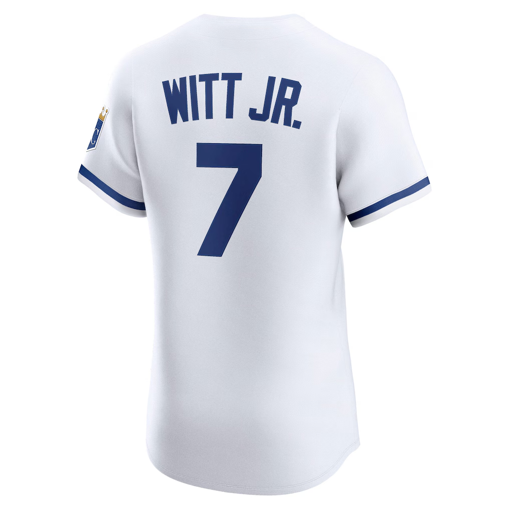 RONEY K.City Royals #7 Bobby Witt Jr. White Home Limited Player Stitched Jersey