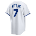 RONEY K.City Royals #7 Bobby Witt Jr. White Home Replica Player Stitched Jersey