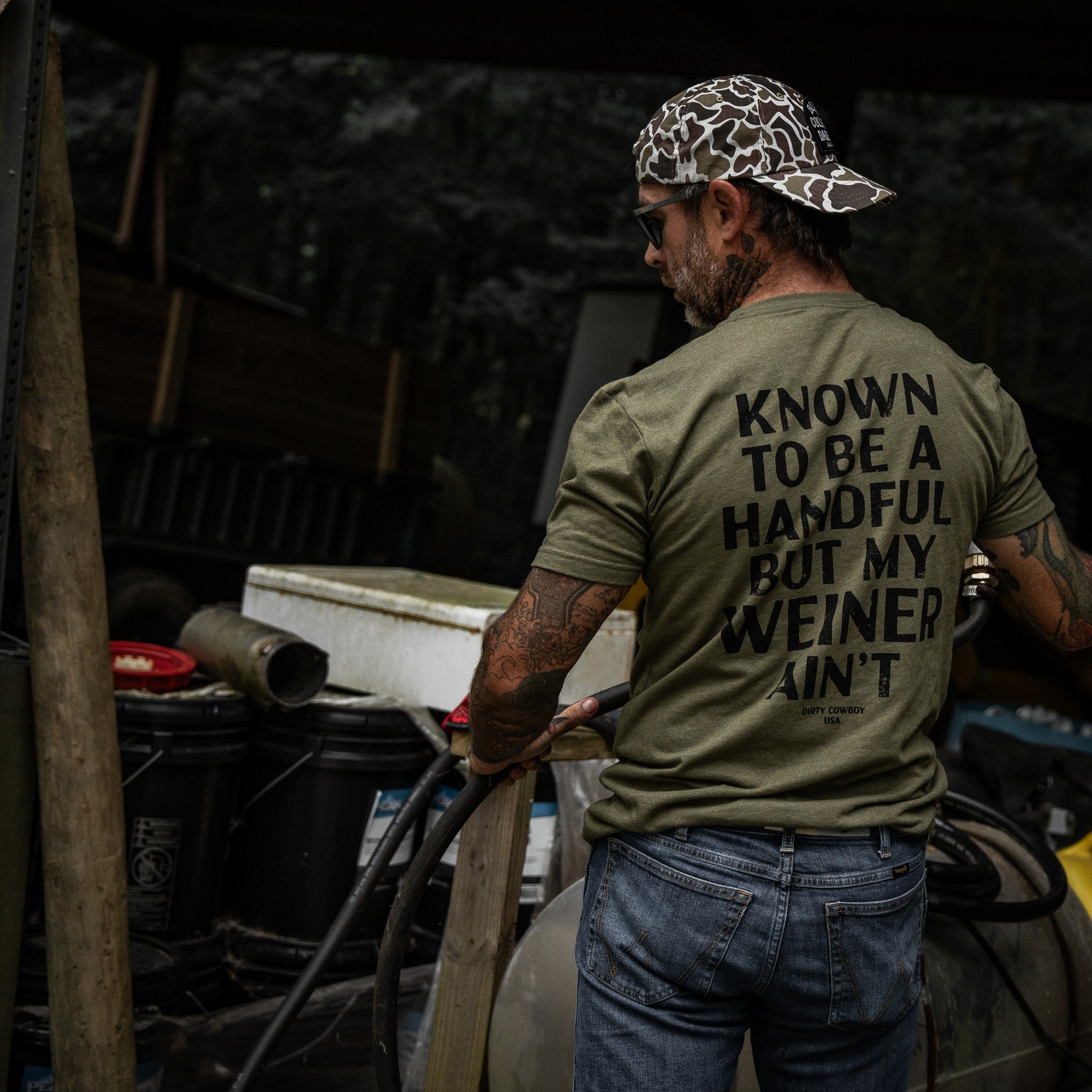 Known To Be A Handful. But My Weiner Ain't  Men's T-Shirt