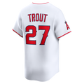RONEY LA.Angels #27 Mike Trout White Home Limited Player Stitched Jersey
