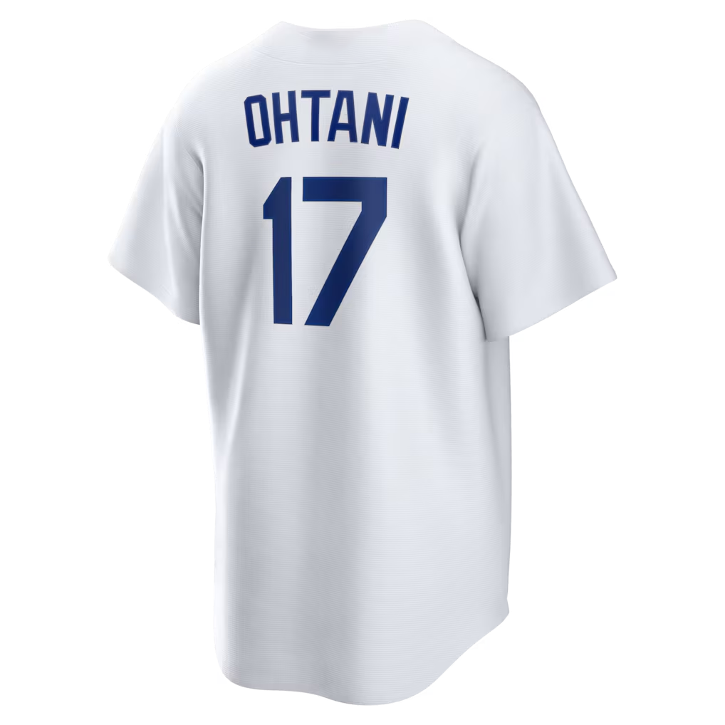 RONEY LA.Dodgers #17 Shohei Ohtani White Home Replica Player Stitched Jersey