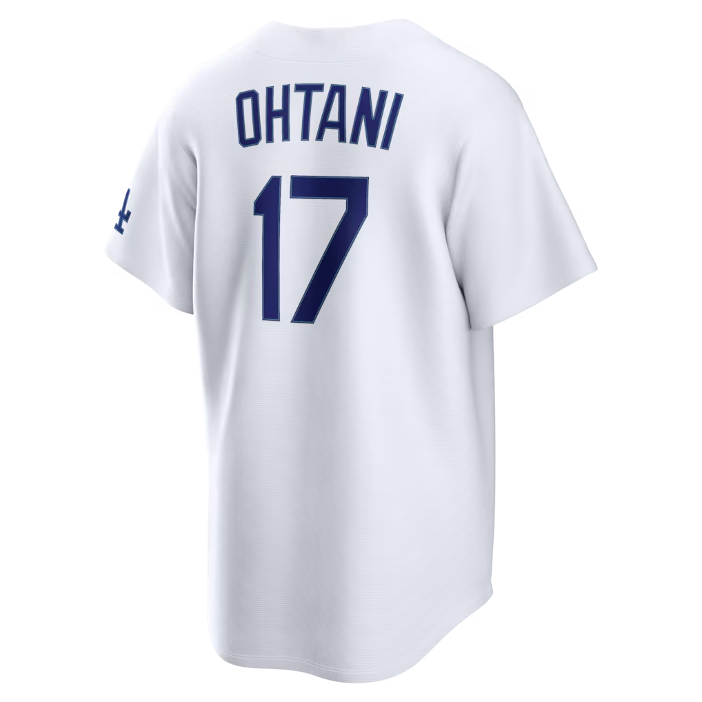 RONEY LA.Dodgers #17 Shohei Ohtani White Home Stadium Stitched Jersey