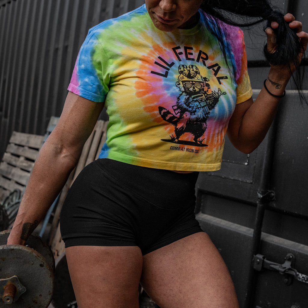 Lil Feral Raccoon Women's Crop T-Shirt