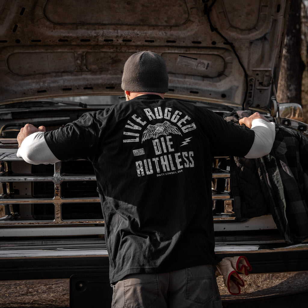 Live Rugged Die Ruthless Men's T-Shirt