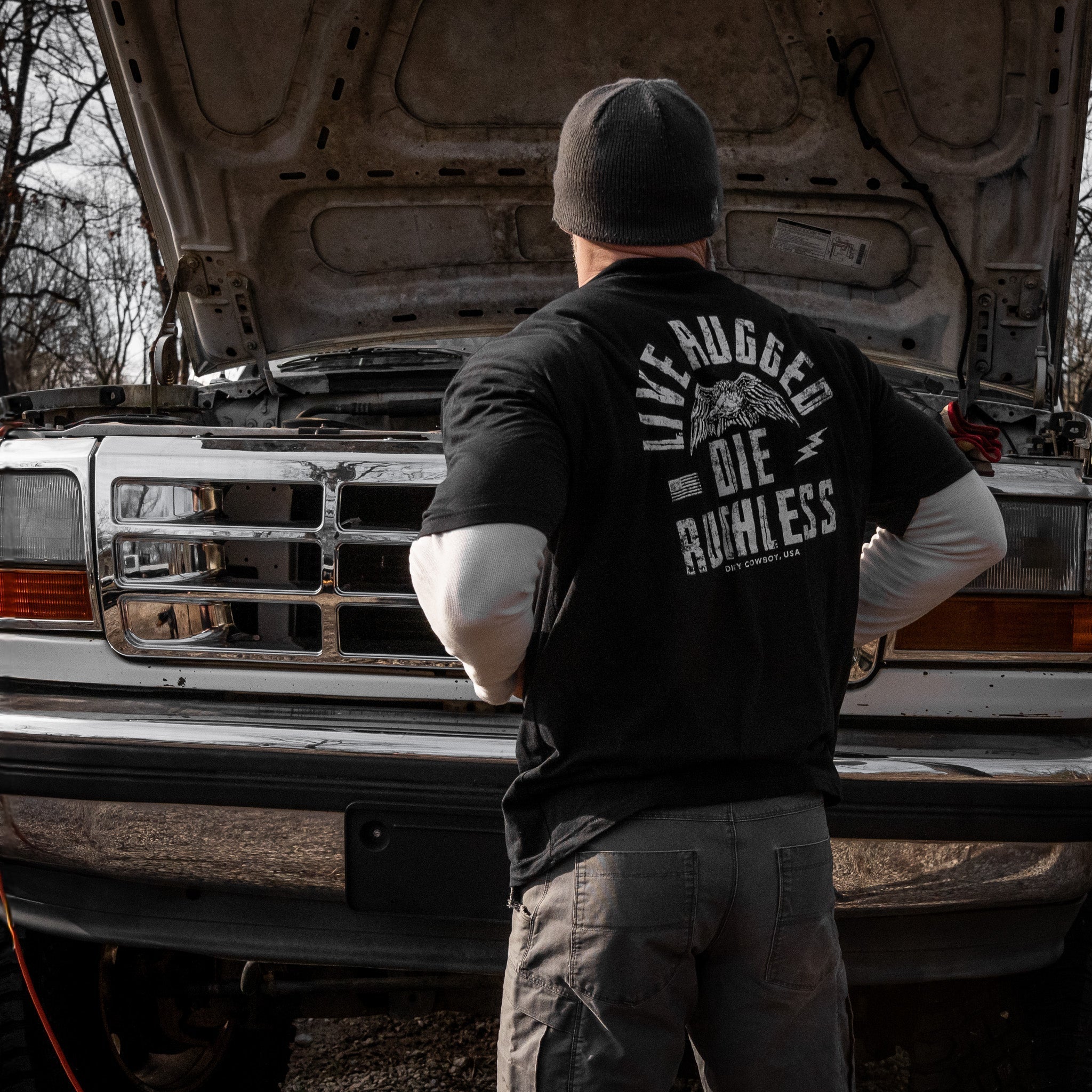 Live Rugged Die Ruthless Men's T-Shirt