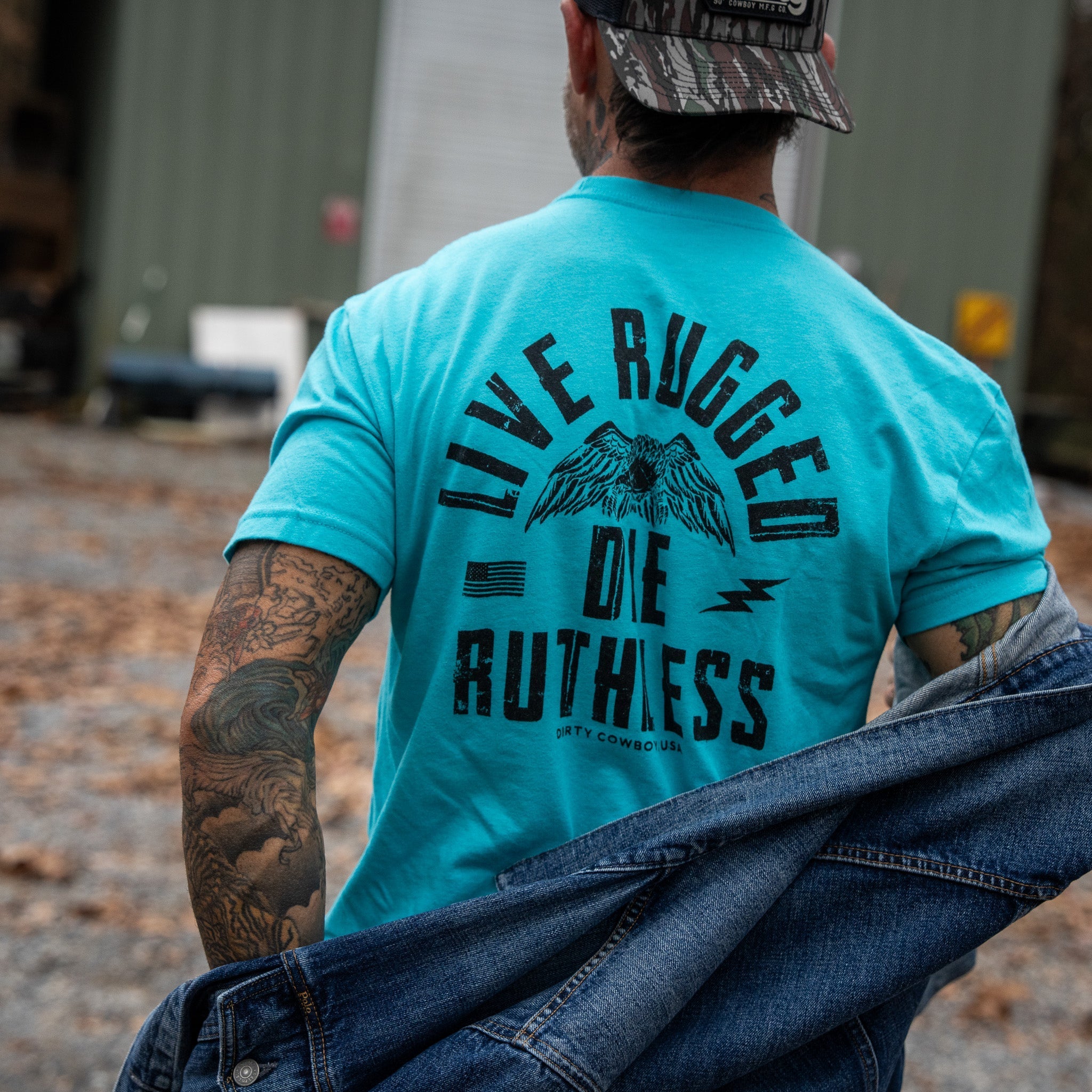 Live Rugged Die Ruthless Men's T-Shirt