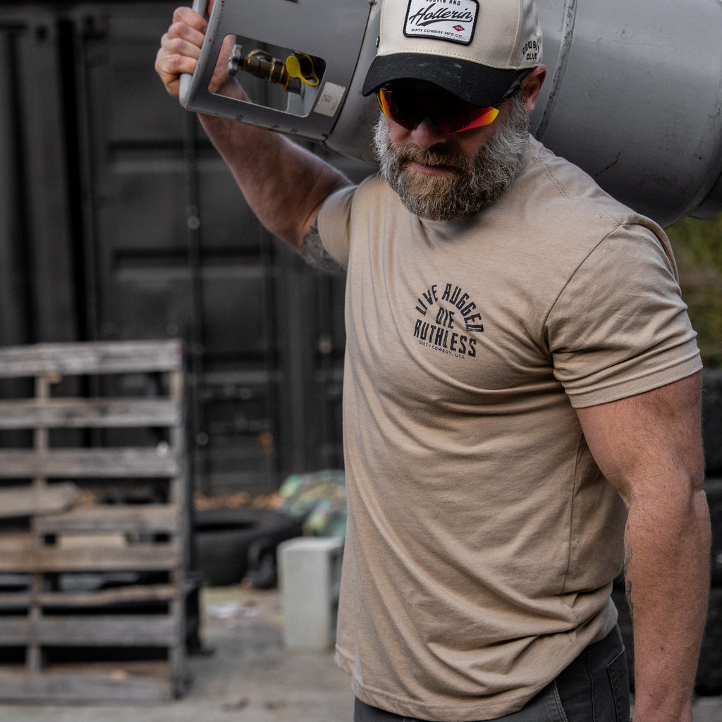 Live Rugged Die Ruthless Men's T-Shirt