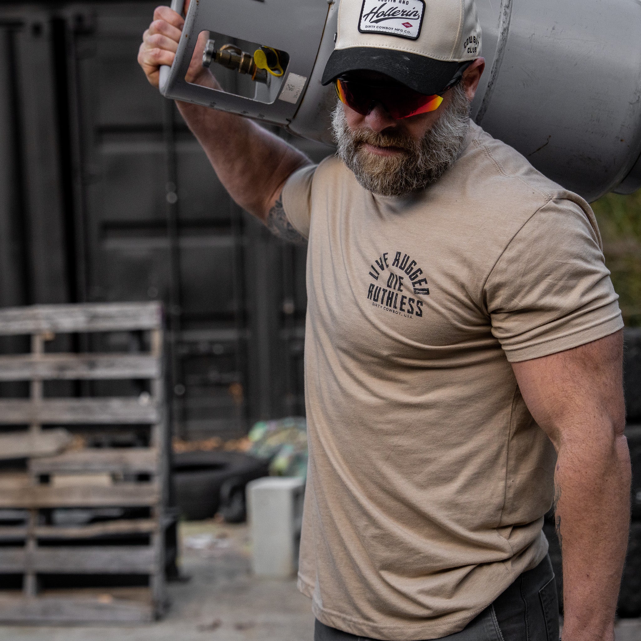 Live Rugged Die Ruthless Men's T-Shirt