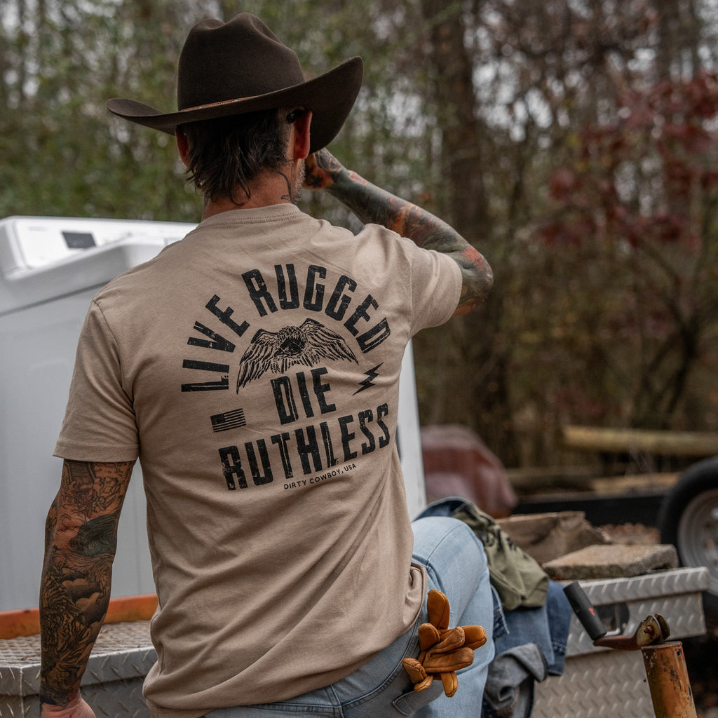 Live Rugged Die Ruthless Men's T-Shirt