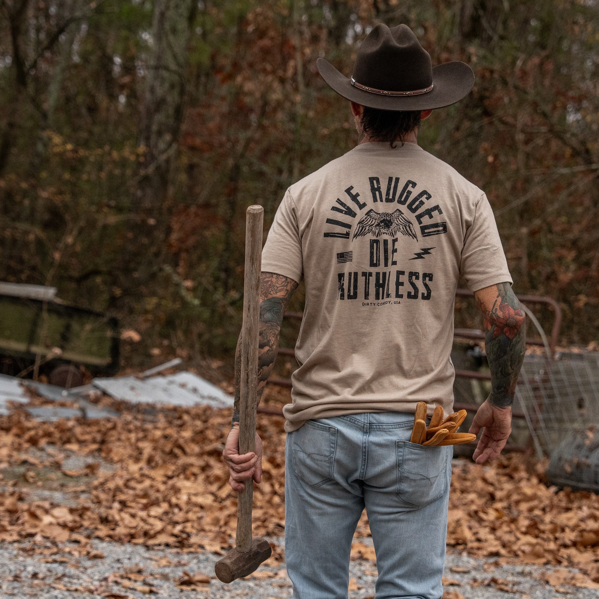 Live Rugged Die Ruthless Men's T-Shirt
