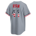 RONEY M.Twins #41 Joe Ryan Gray USA 250 Fourth of July Road Stadium Stitched Jersey