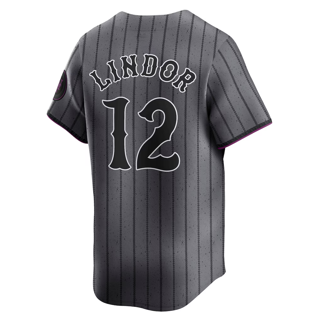 RONEY NY.Mets #12 Francisco Lindor Gray City Connect Limited Player Stitched Jersey