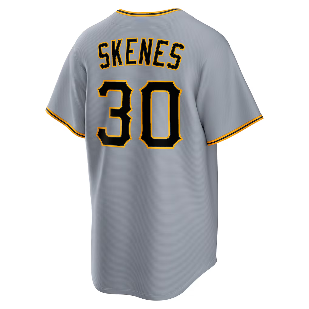 RONEY P.Pirates #30 Paul Skenes Gray Road Replica Stitched Jersey