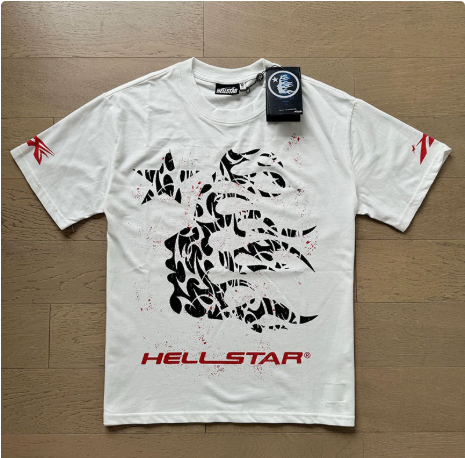Cheap jerseys New Trendy H Hell Star Series Printed Double Yarn Pure Cotton Casual Unisex Summer Loose Short-Sleeve T-Shirt