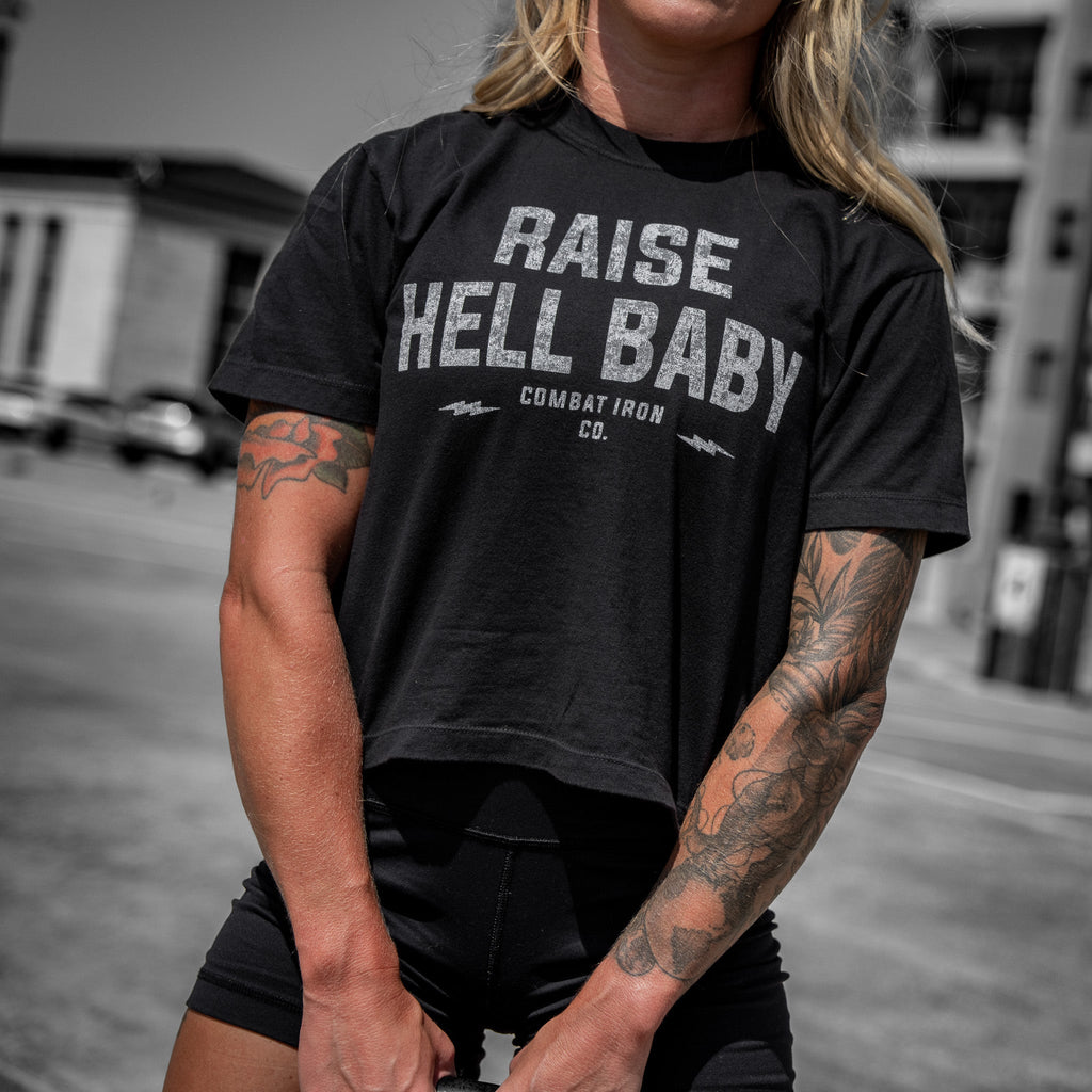 Raise Hell Baby Women's Crop T-Shirt