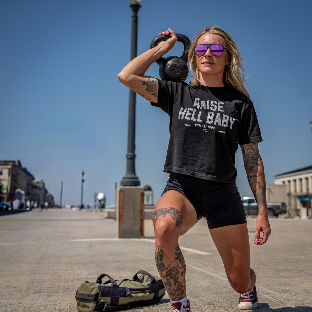 Raise Hell Baby Women's Crop T-Shirt