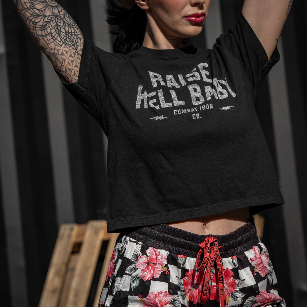 Raise Hell Baby Women's Crop T-Shirt