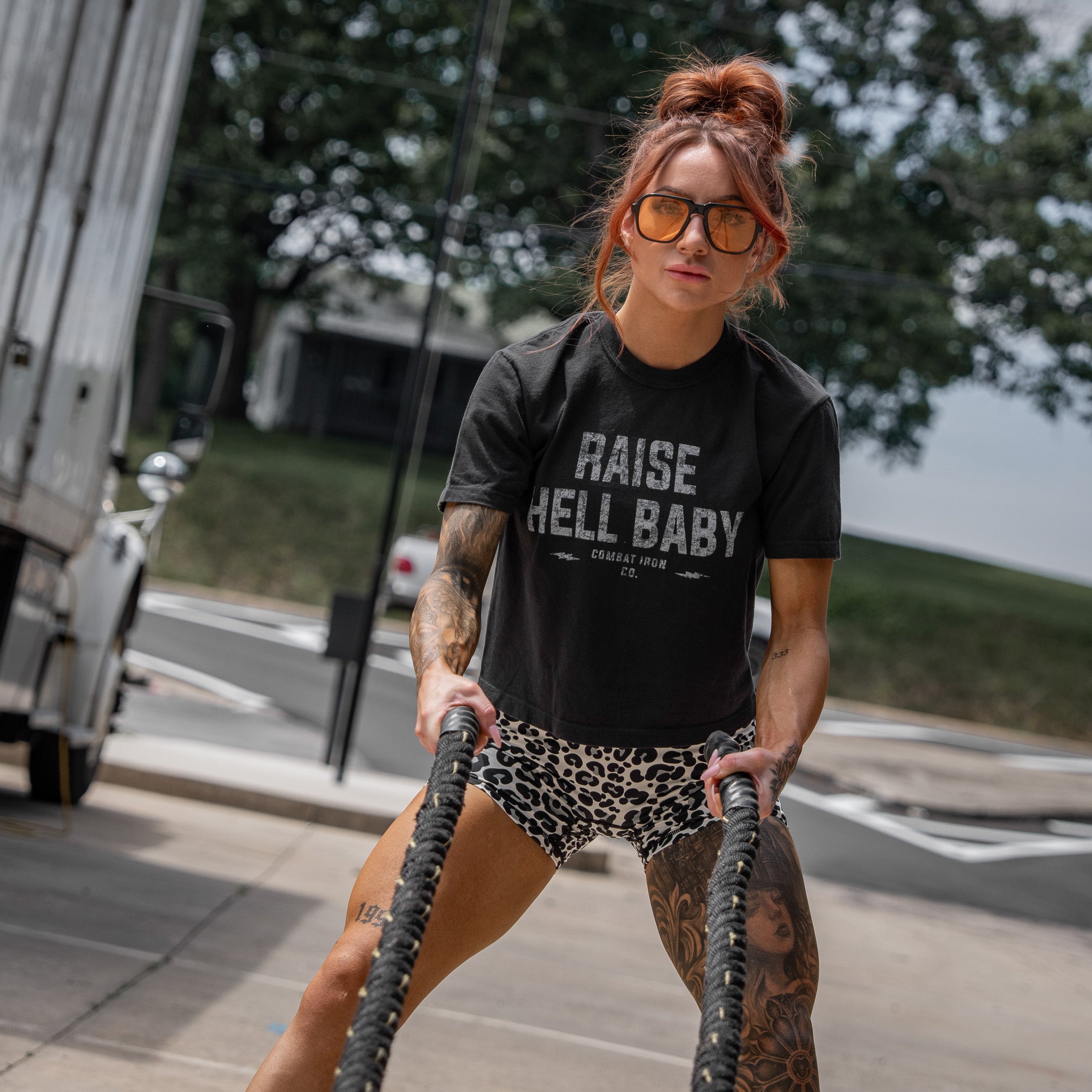 Raise Hell Baby Women's Crop T-Shirt