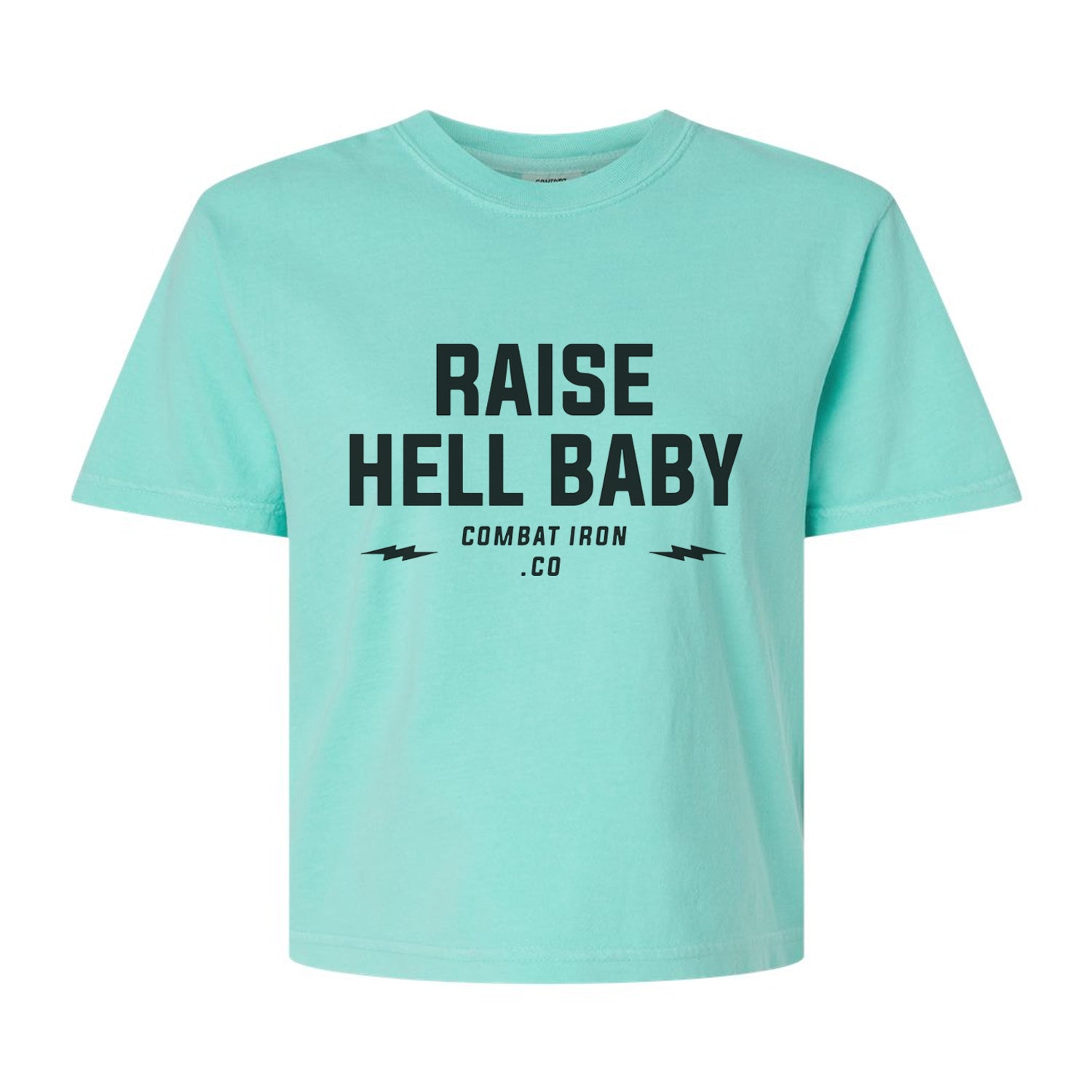 Crovyie cheap jerseys Ordering Raise Hell Baby Women's Crop T-Shirt