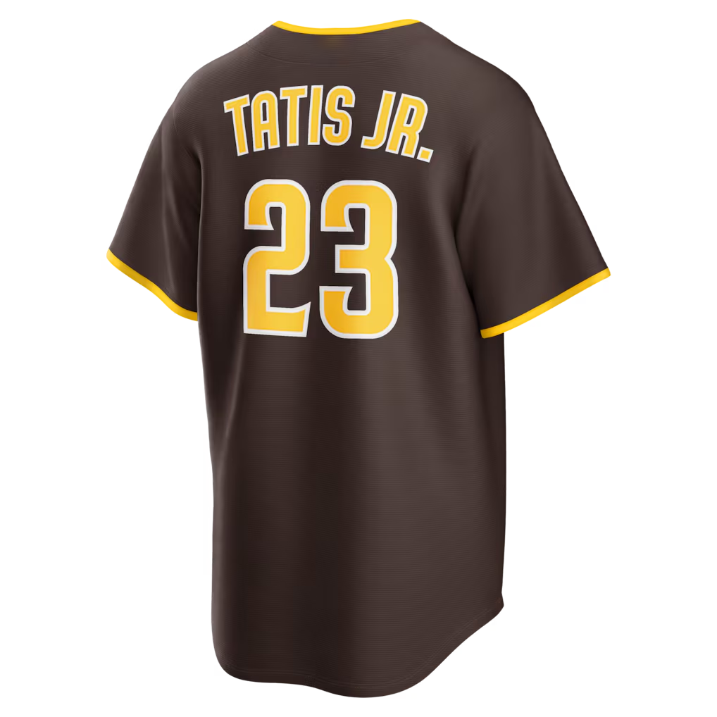 RONEY S.Diego Padres #23 Fernando Tatis Jr. Brown Road Replica Stitched Jersey