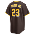 RONEY S.Diego Padres #23 Fernando Tatis Jr. Brown Road Replica Stitched Jersey