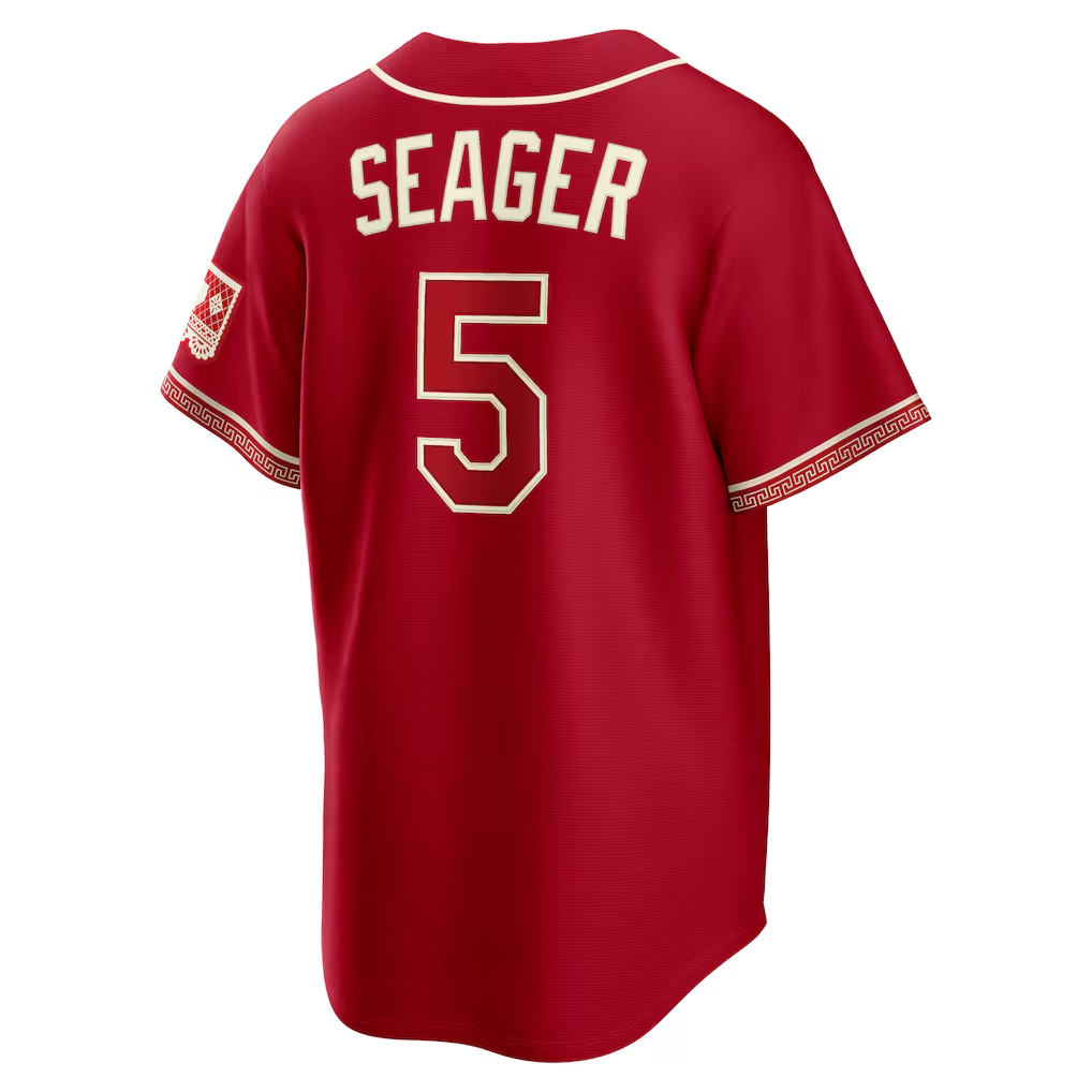 RONEY T.Rangers #5 Corey Seager Red 2026 City Connect Stadium Stitched Jersey