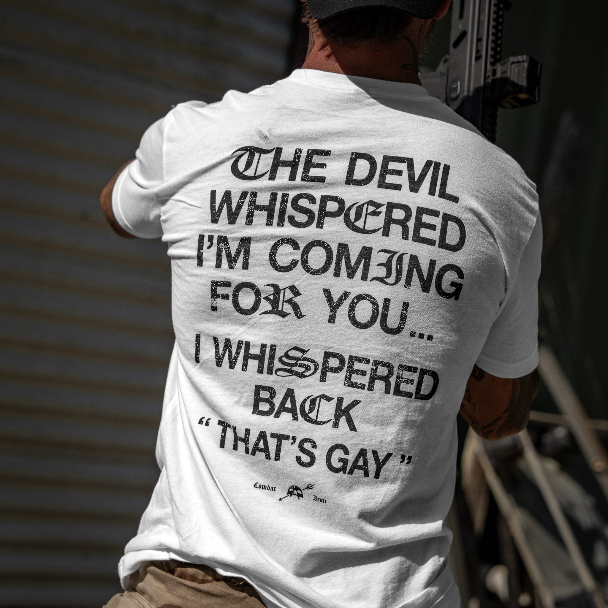 The Devil Whispered I'm Coming For You Men's T-Shirt