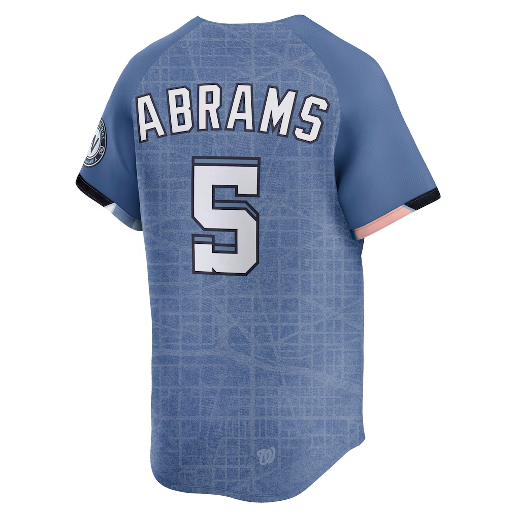 RONEY W.Nationals #7 CJ Abrams Blue 2025 City Connect Limited Stitched Jersey