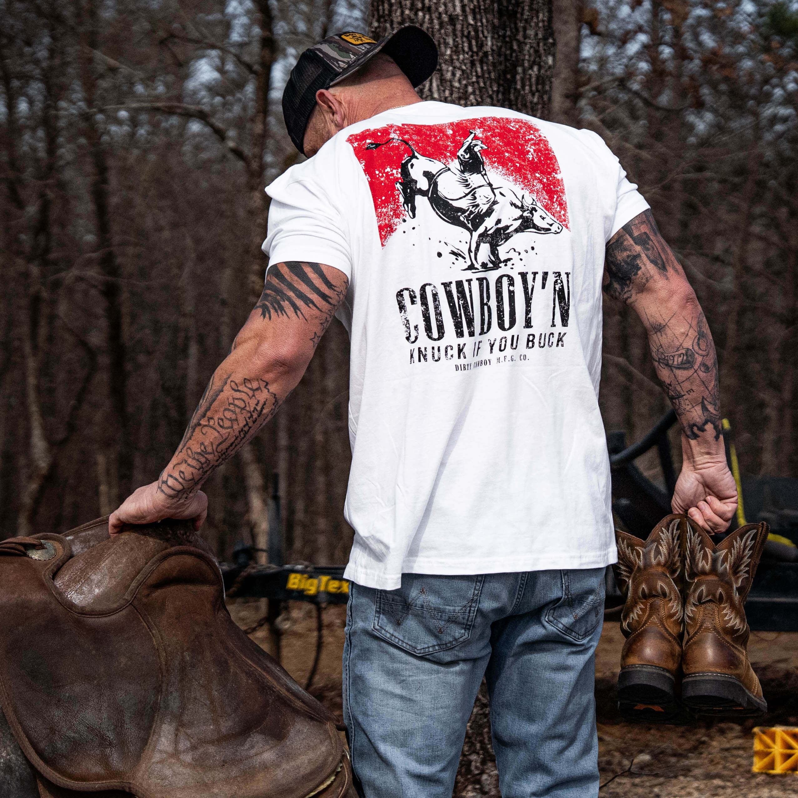 Cowboy'n Knuck If You Buck Rodeo Men's T-Shirt
