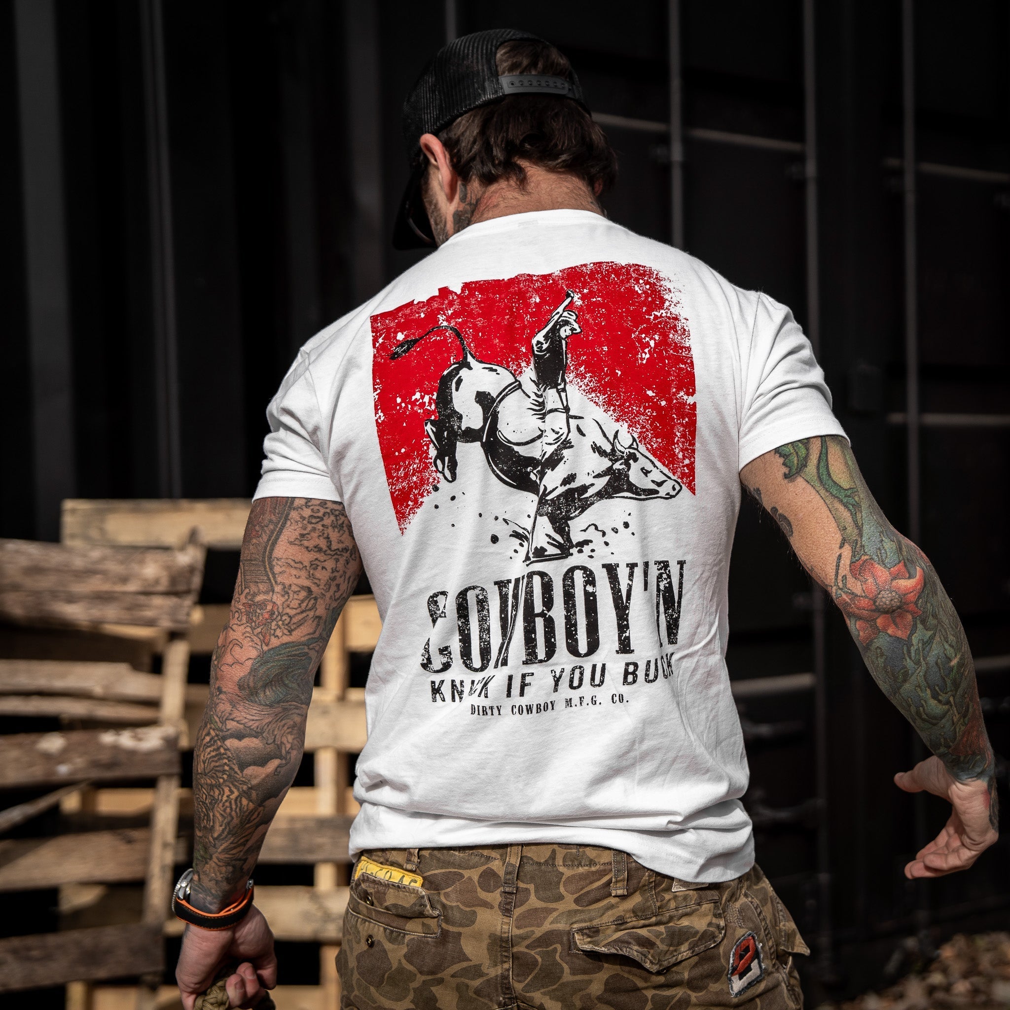 Cowboy'n Knuck If You Buck Rodeo Men's T-Shirt