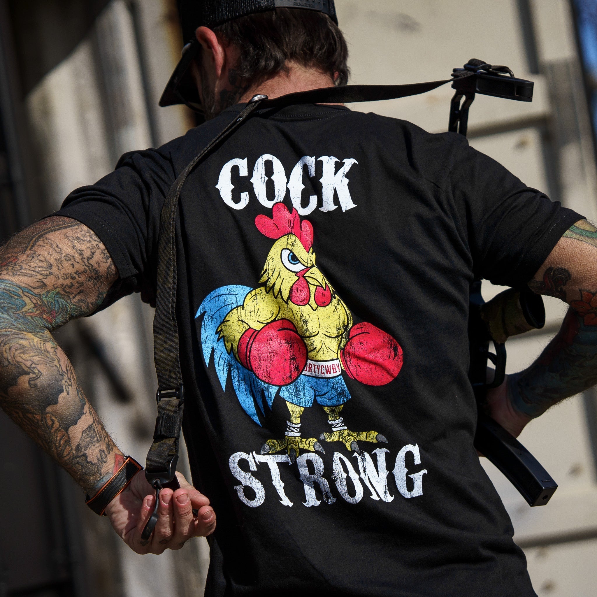 Boxing Chicken Strong Men's T-Shirt