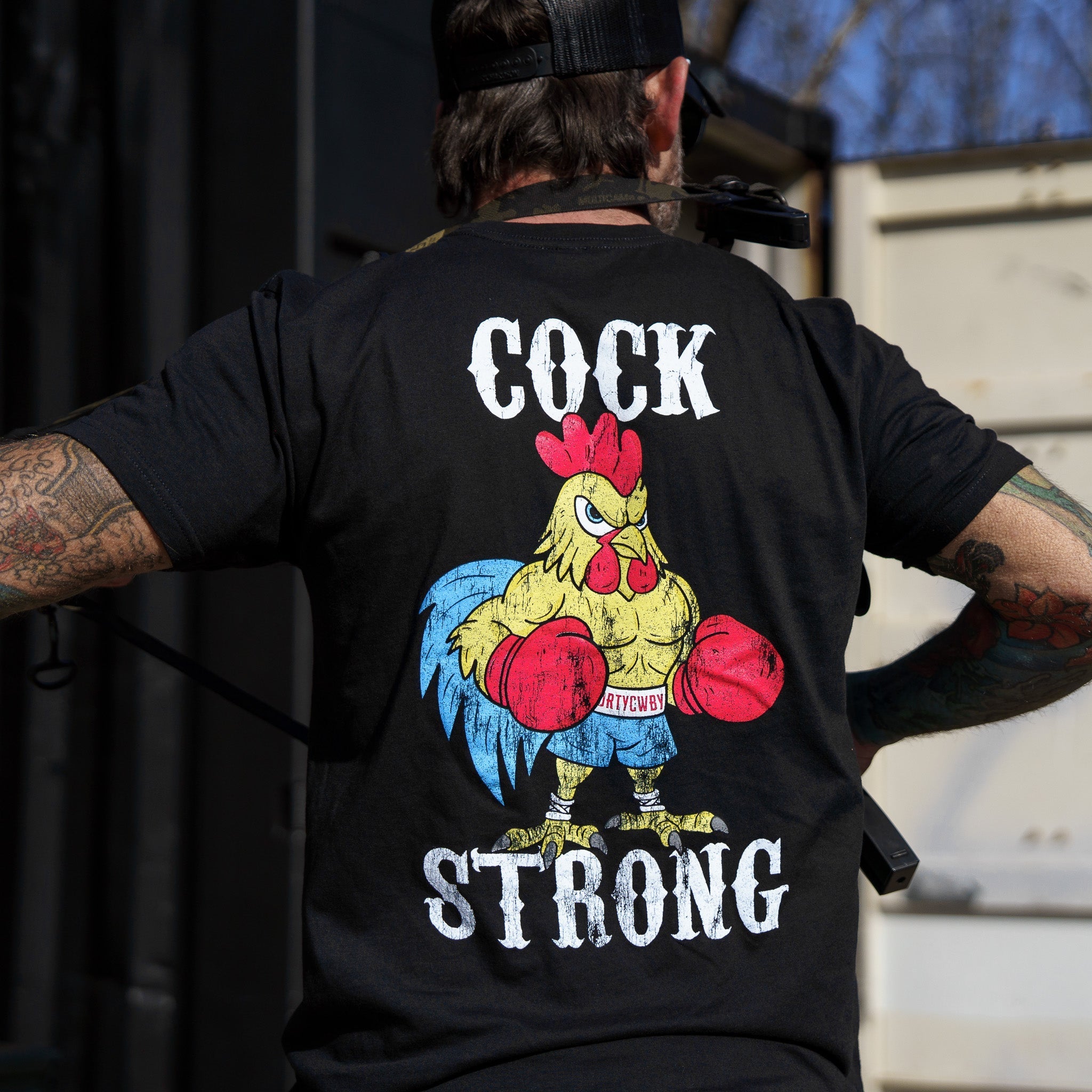 Boxing Chicken Strong Men's T-Shirt
