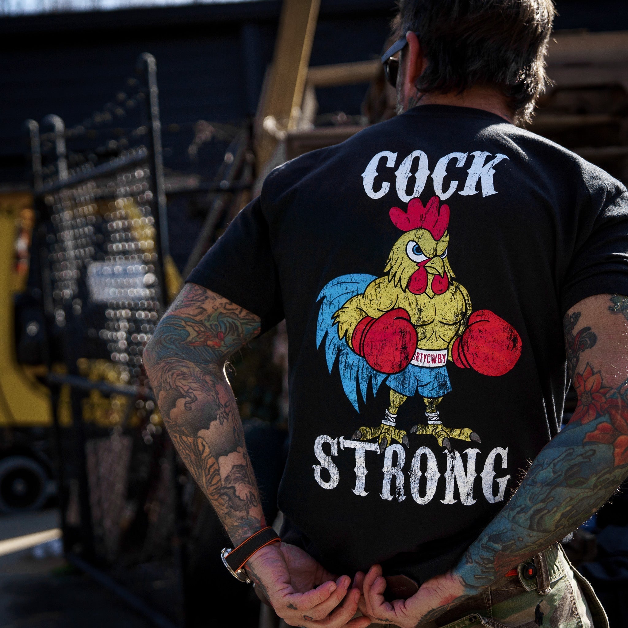 Boxing Chicken Strong Men's T-Shirt