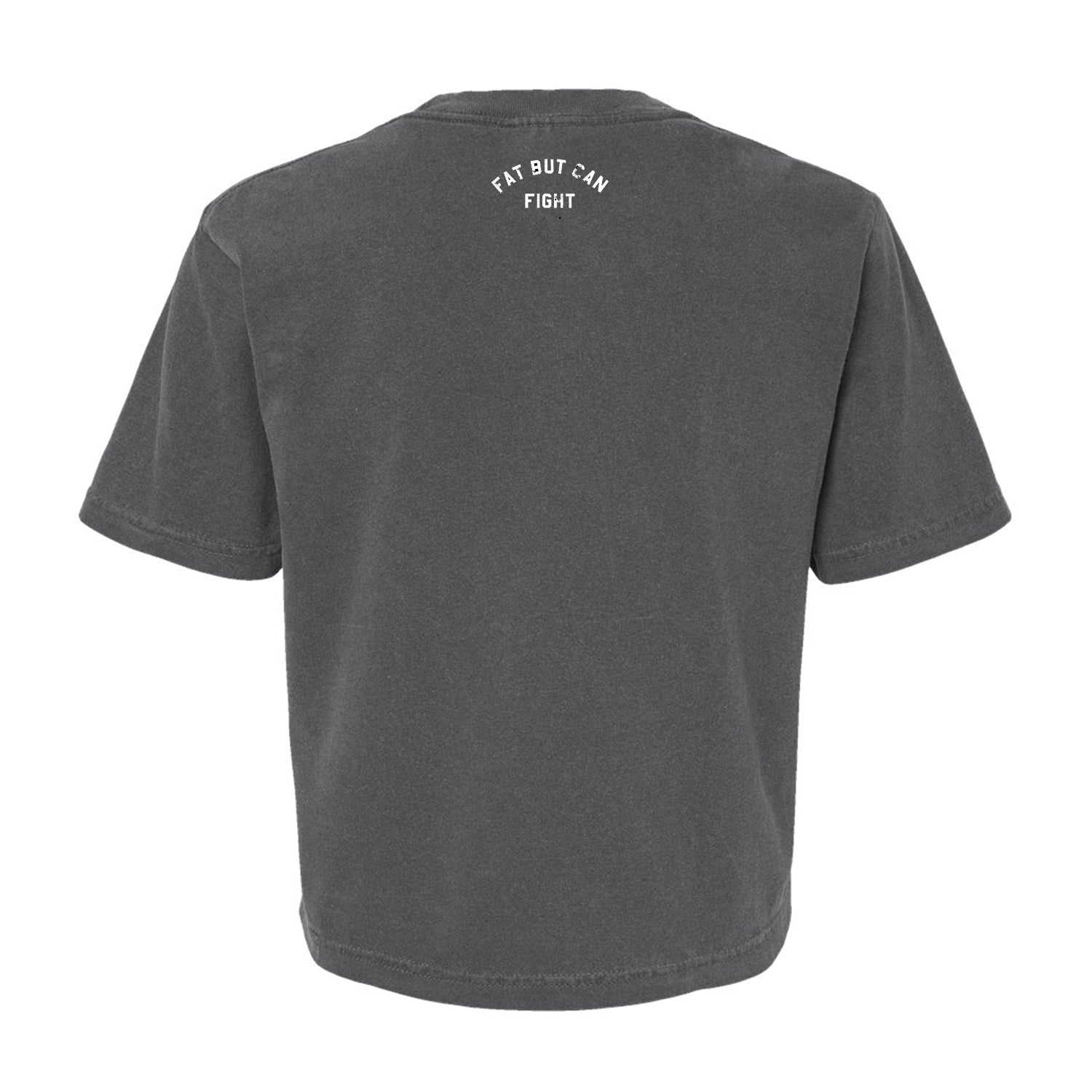 Fat But Can Fight Women's Crop Heavyweight Tee