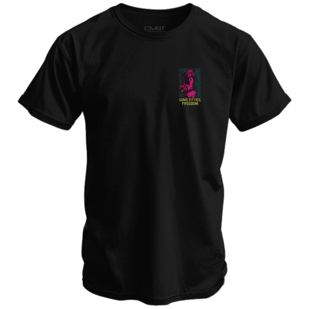 Guns, Titties, Freedom: Tactical Temptation Men's T-Shirt