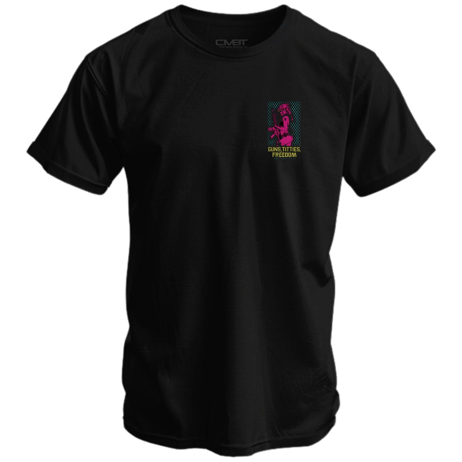 Guns, Titties, Freedom: Tactical Temptation Men's T-Shirt